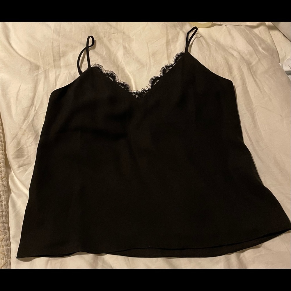 Allison Joy Black Lace Trim Cami NWT